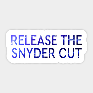 RELEASE THE SNYDER CUT - SHAZAM! BLUE LIGHTNING TEXT Sticker